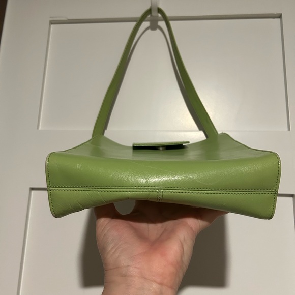 Hobo international tote / Shoulder bag Lime Green Leather Retro - Picture 2 of 9